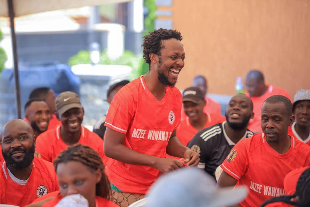 Mzee Wawanja members sharing a joyful moment together