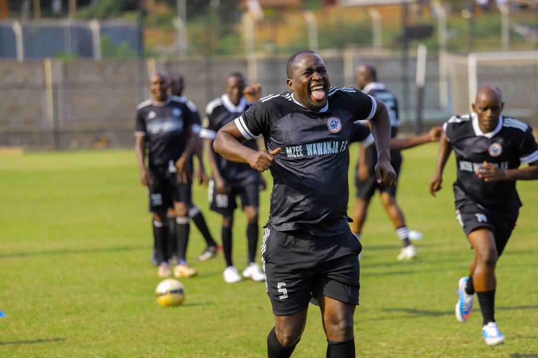 Mzee Wawanja player celebrating during a training session